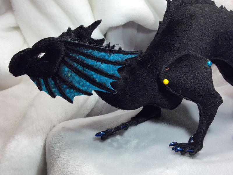 Celestial Dragon WIP, with tiny glass claws.