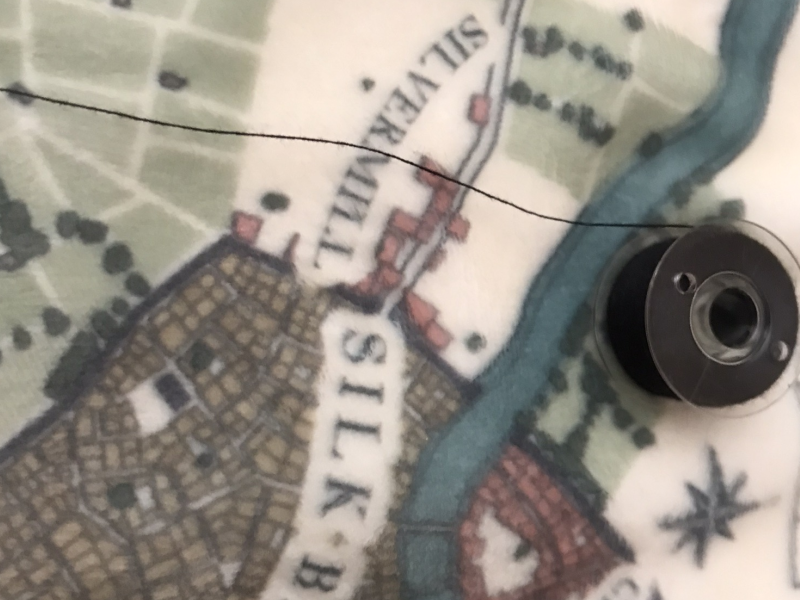 Detail picture of a fantasy map on &quot;velvet&quot;