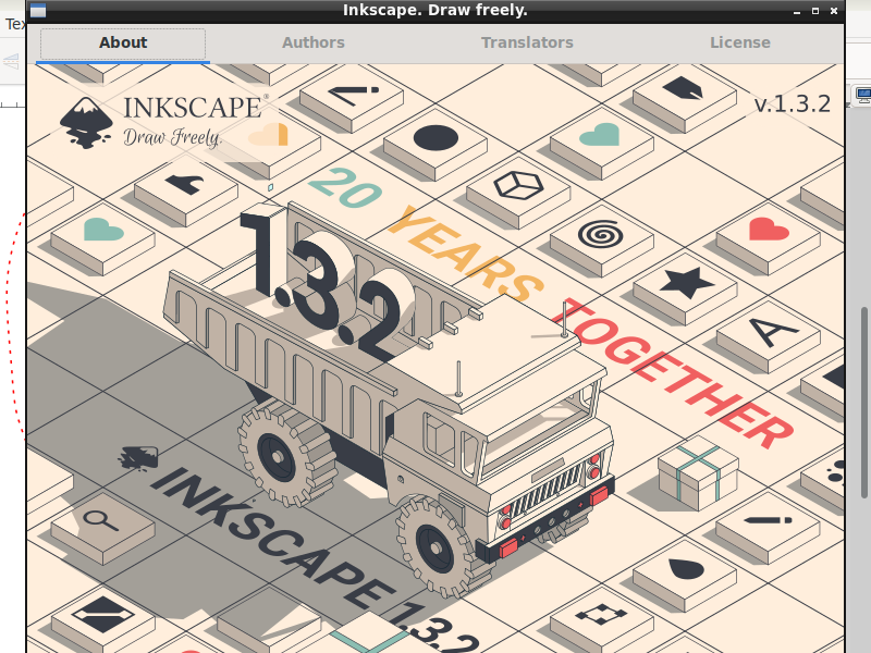 A screenshot of the current Inkscape