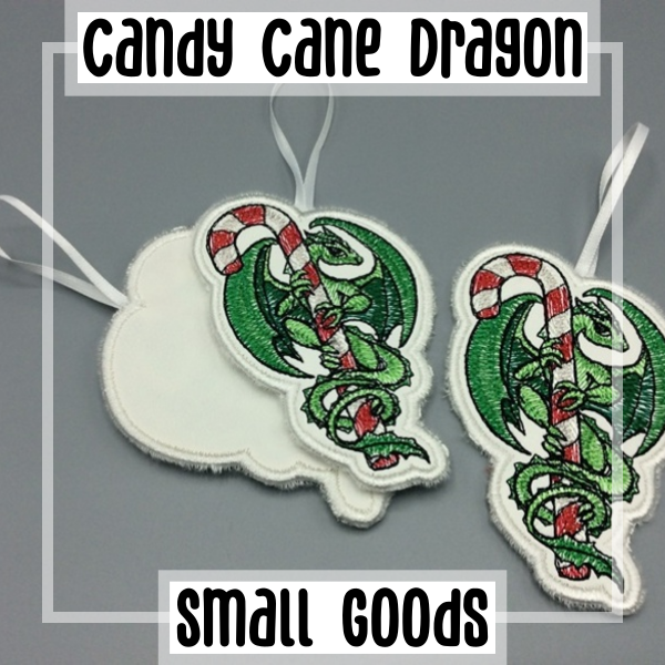 Candy Cane Dragon Ornament