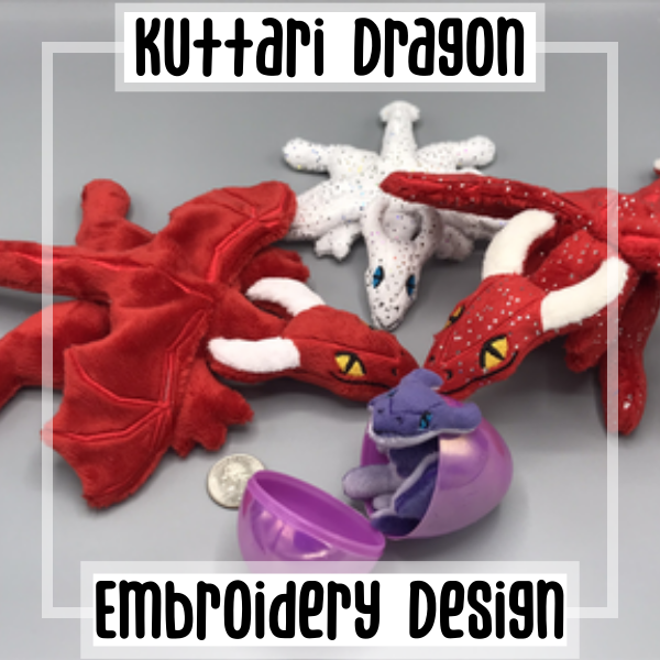 In-the-hoop Plush Dragon Design