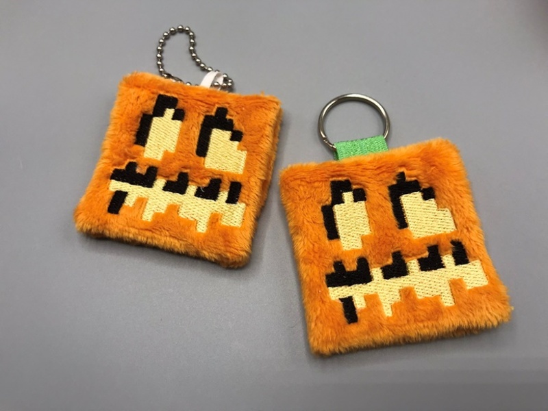 In-the-hoop Square Pumpkin Charm 