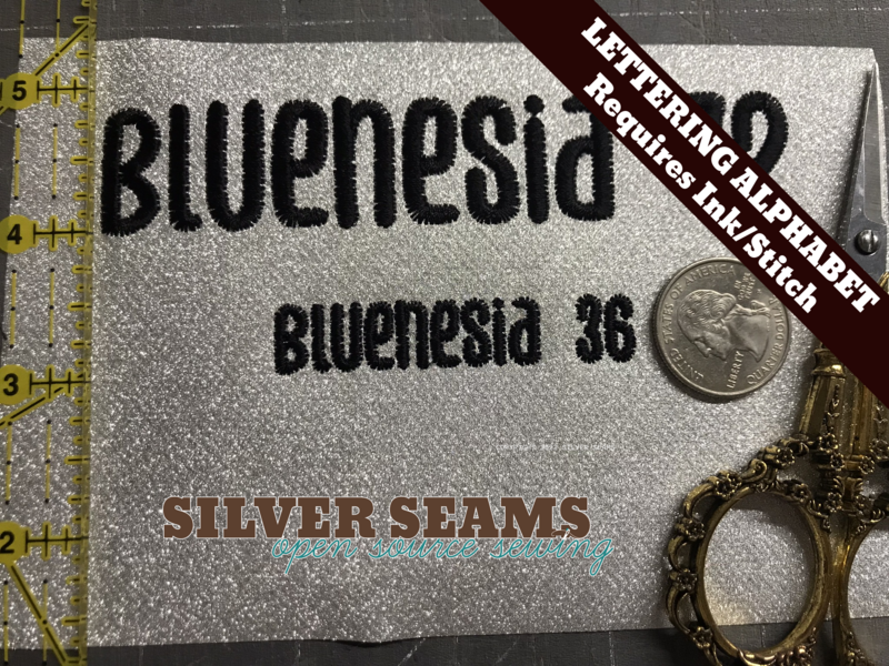 Bluenesia - Ink/Stitch Embroidery Alphabet