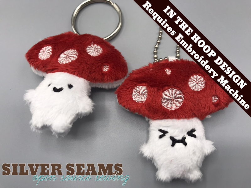 In-the-hoop Toadstool Charms 