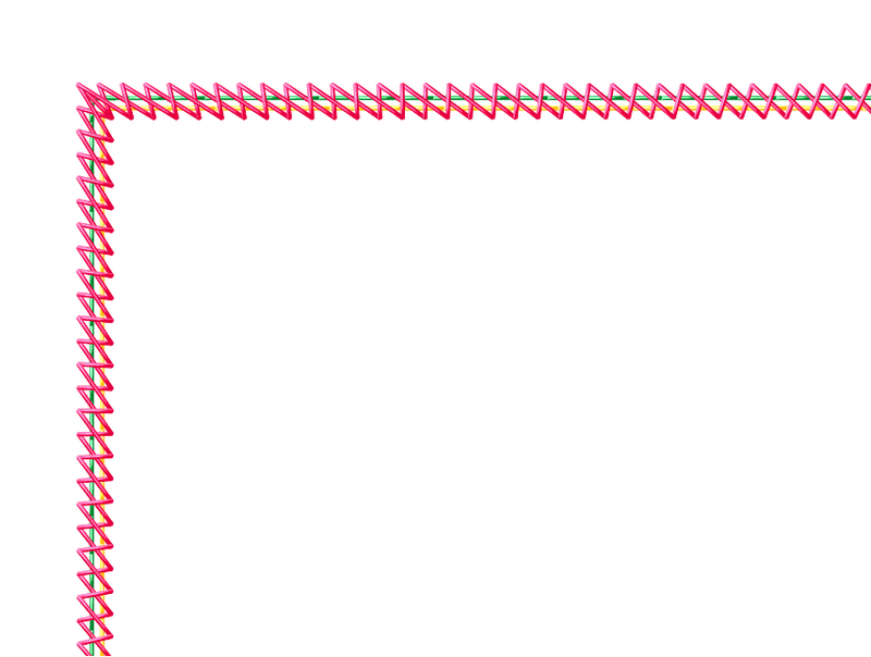 Ink/Stitch preview of the zig-zag underlay